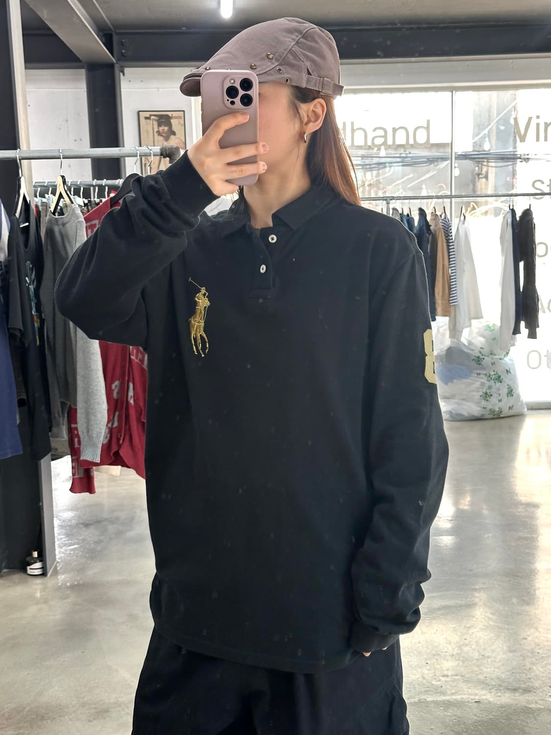 폴로랄프로렌 빅포니 넘버링 슬릿 PK롱슬리브긴팔티 상품이미지3