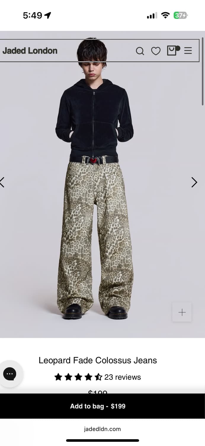 Jeded london leopard Fade jeans W34 (구함) 상품이미지1