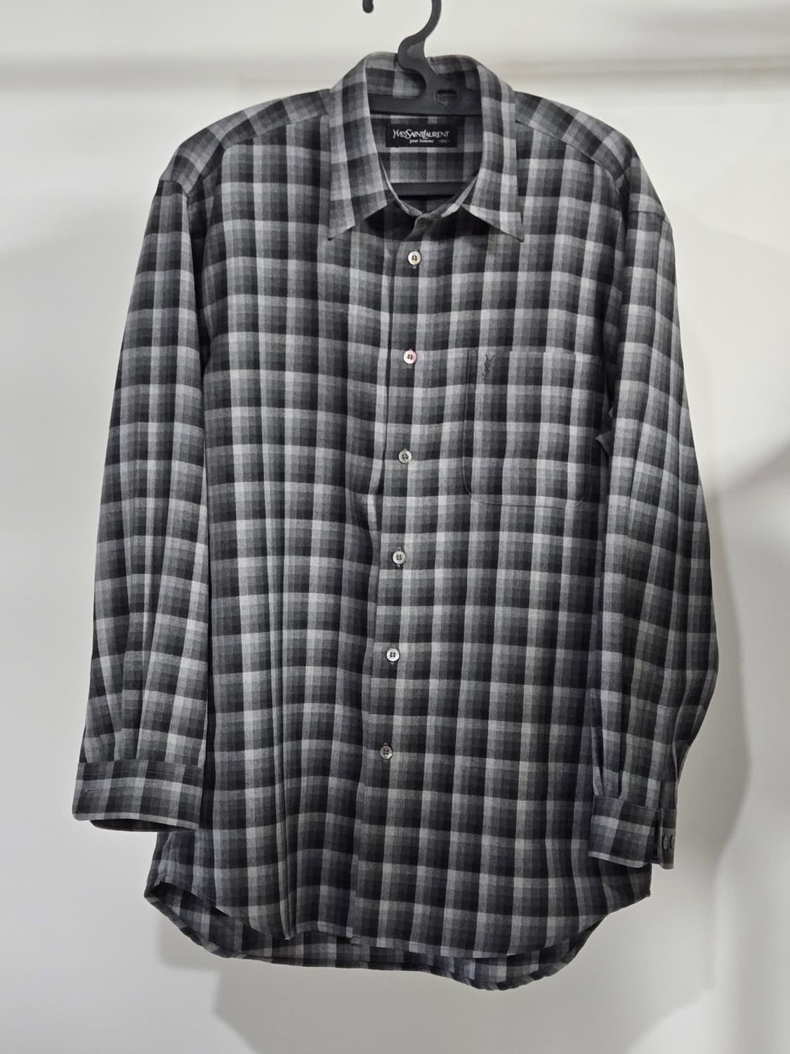 입생로랑(Yves Saint Laurent)의 빈티지 체크 셔츠 상품이미지1