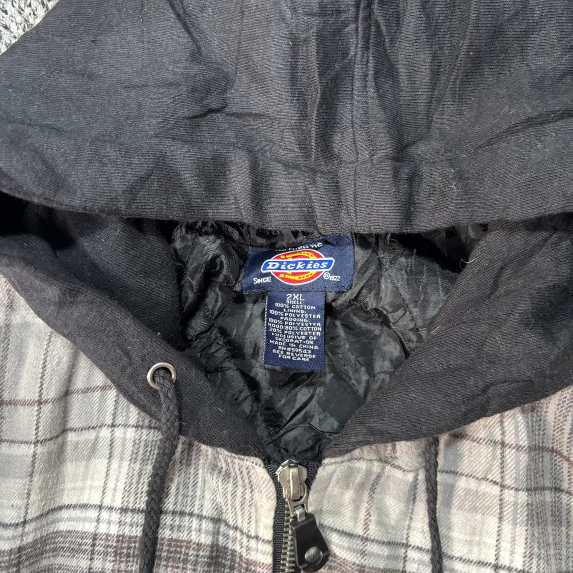 디키즈 체크 패턴 후드 자켓 (2XL) 상품이미지5