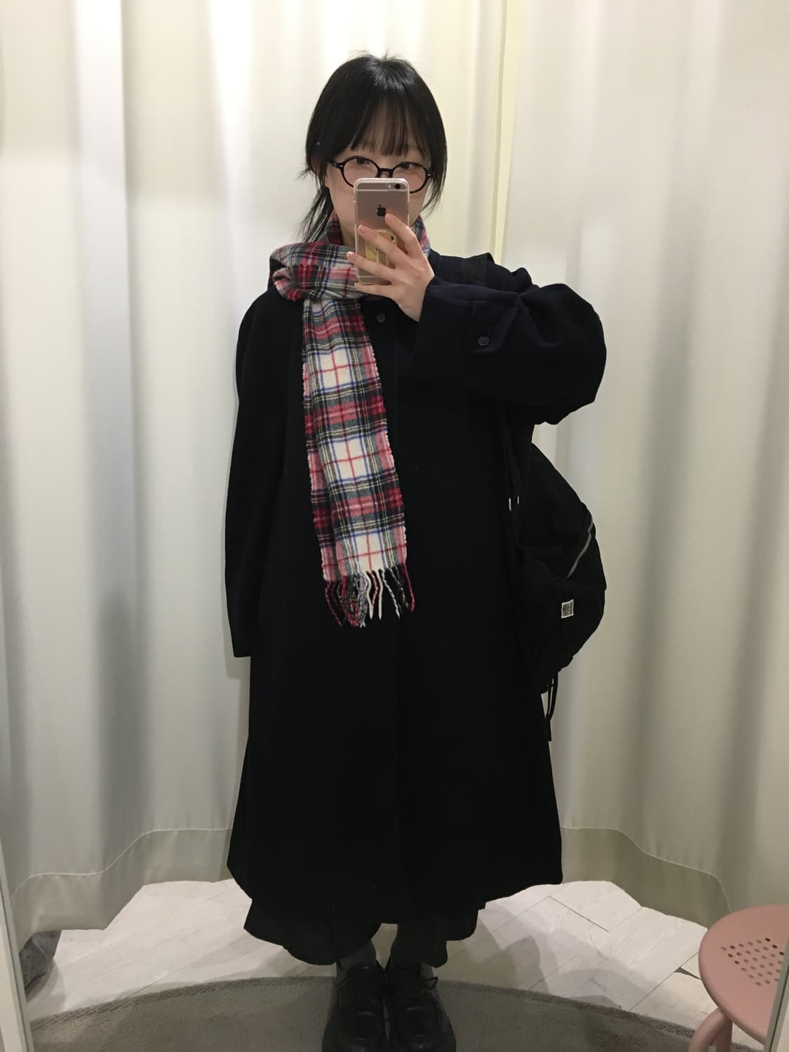 다크네이비 캐시미어 롱코트 상품이미지1