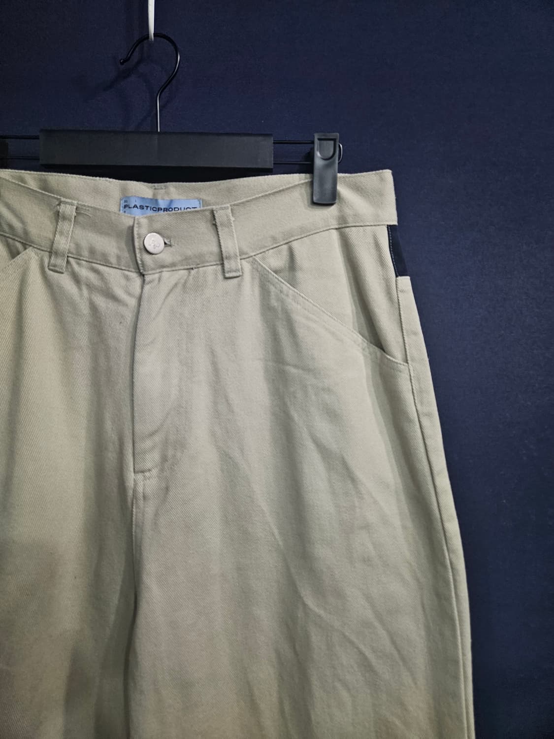 플라스틱 프로덕트 베이지 남성 허리 30 넉넉한 데님팬츠  상품이미지4