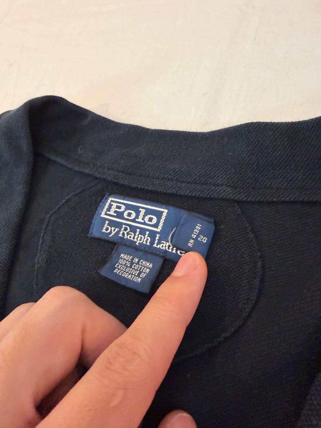 90s 폴로 랄프로렌 코튼 니트 가디건 블랙 상품이미지5