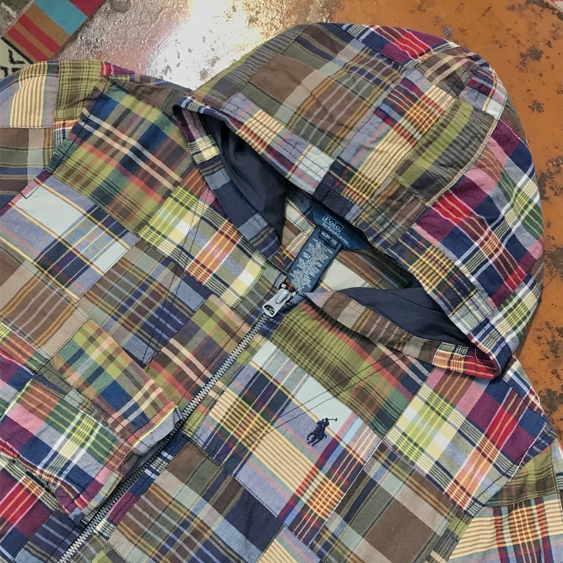 폴로랄프로렌 패치워크 후드 집업 자켓 남성 102 여성 루즈핏 상품이미지3