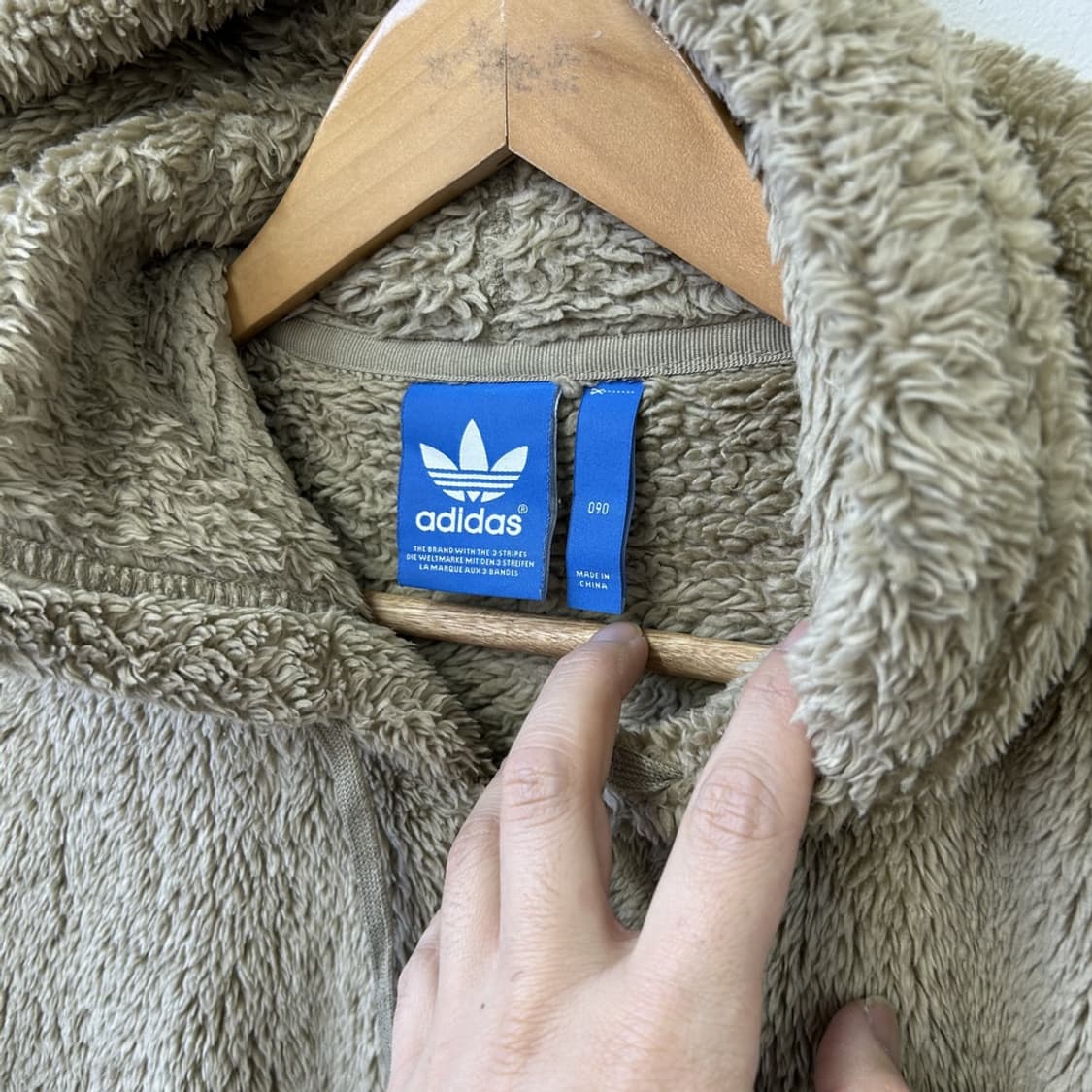 15674 - 아디다스 빅로고 플리스 후드 집업 상품이미지3