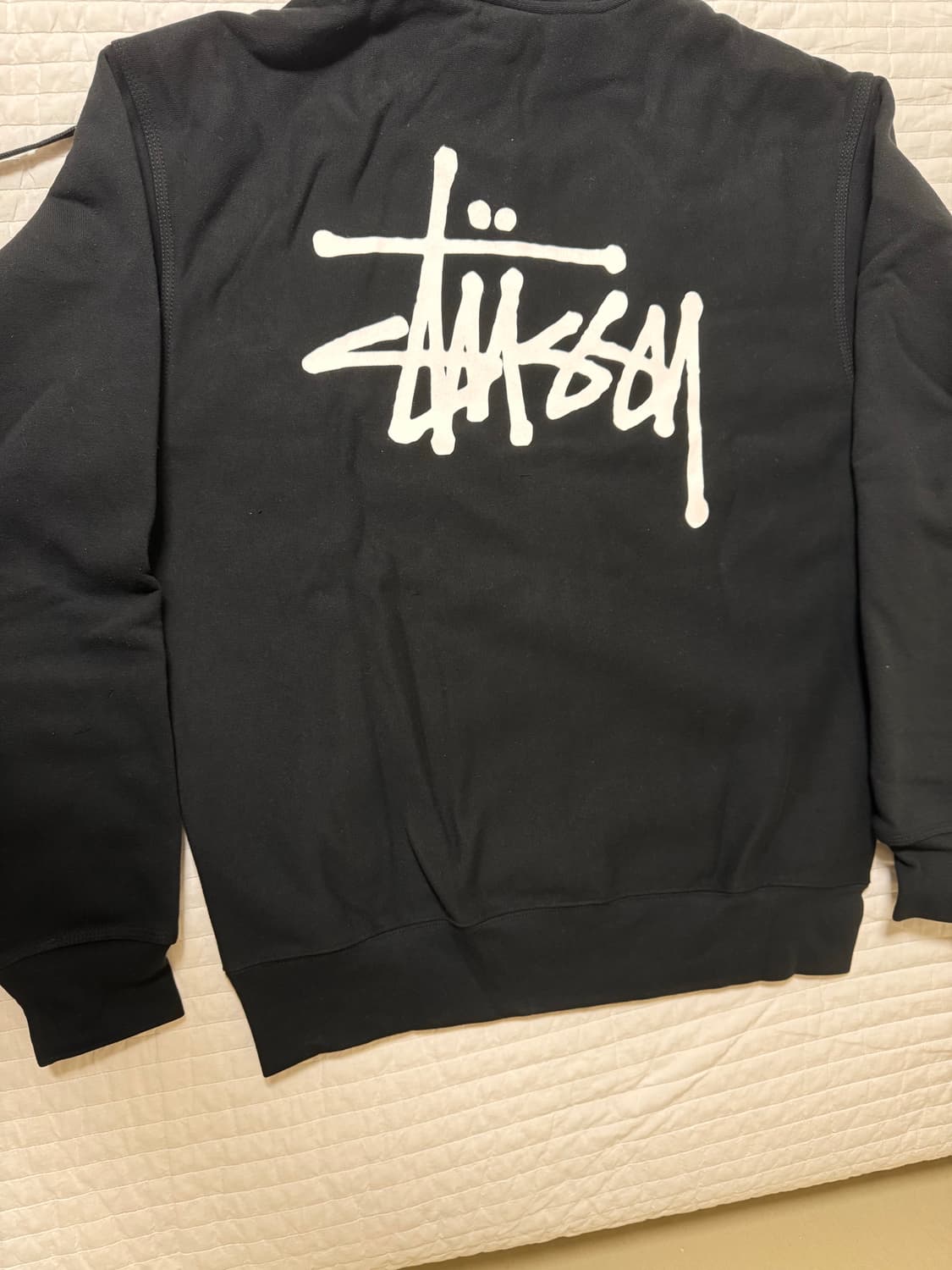 (새상품)스투시 베이직 후드집업 블랙 M 상품이미지3