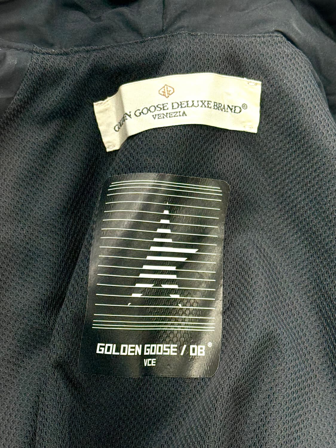 골든구스 블랙 리나일론 메쉬 테크니컬 풀 오버 레인 자켓 상품이미지8