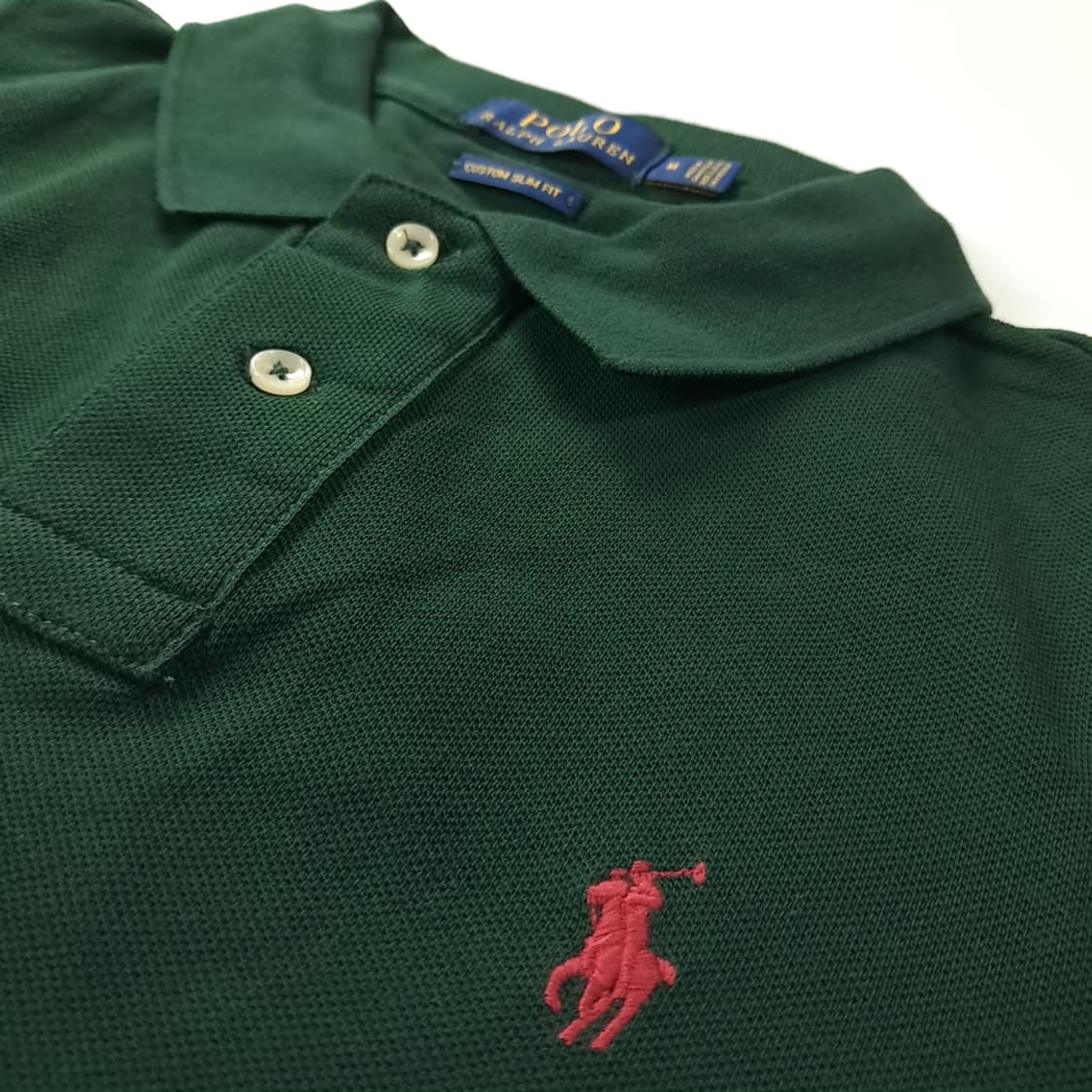 CK177 M 폴로 레드포니 포레스트그린 반팔 메쉬 카라 티셔츠 상품이미지4