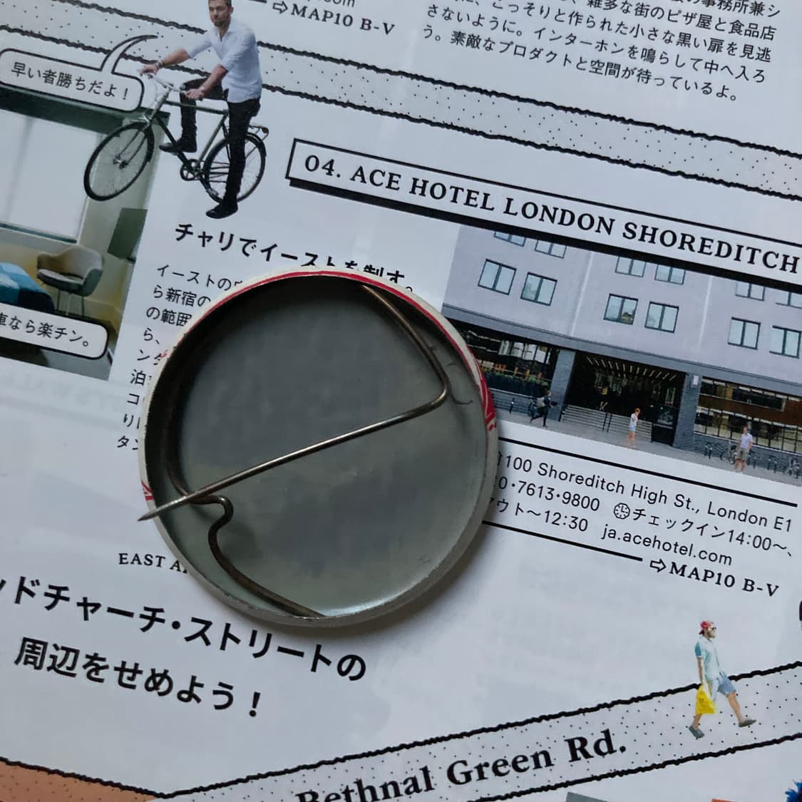 빈티지 RED RIBBON 레드리본 핀 버튼 뱃지 브로치 악세사리 상품이미지2