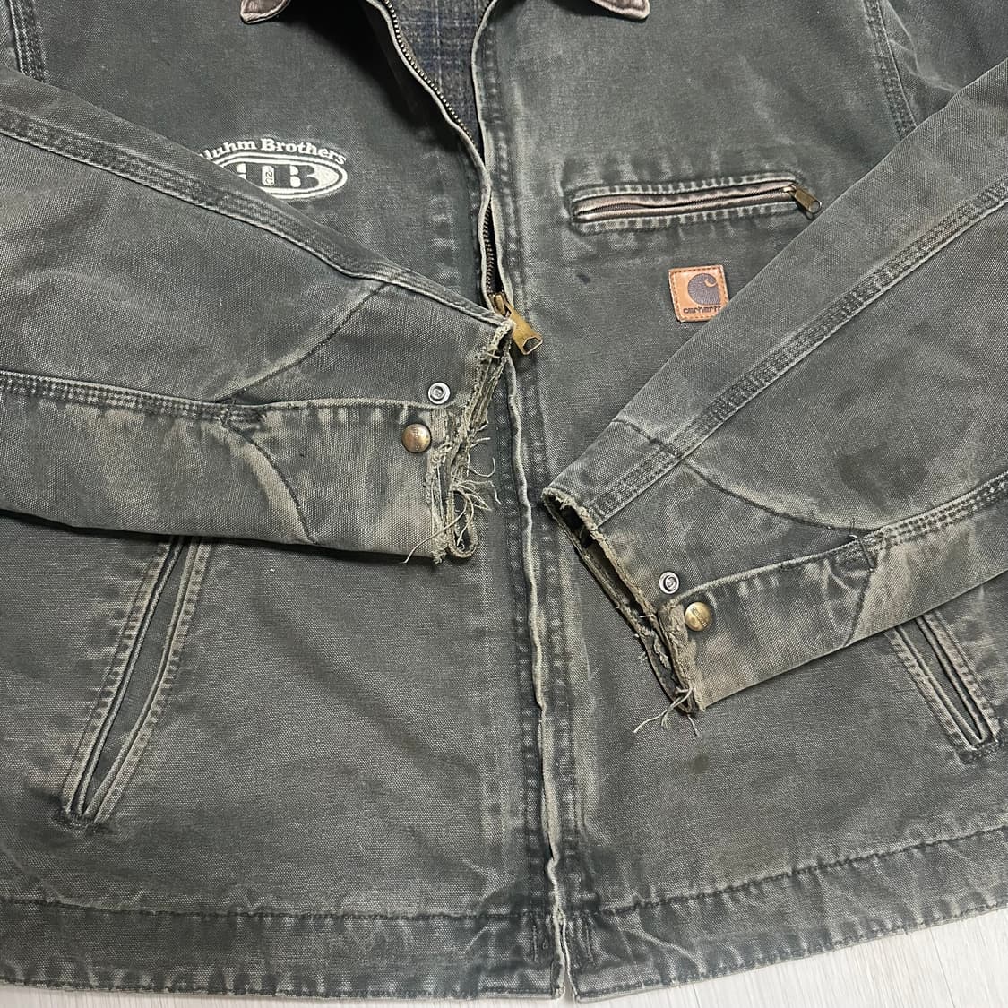 OG 빈티지 칼하트 J97 모스그린 디트로이트 워크자켓 mos XL 상품이미지5