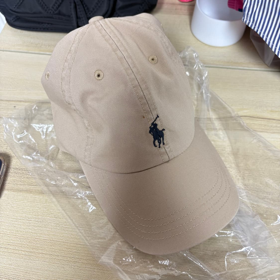 폴로 베이지 브라운 볼캡 새상품 상품이미지1