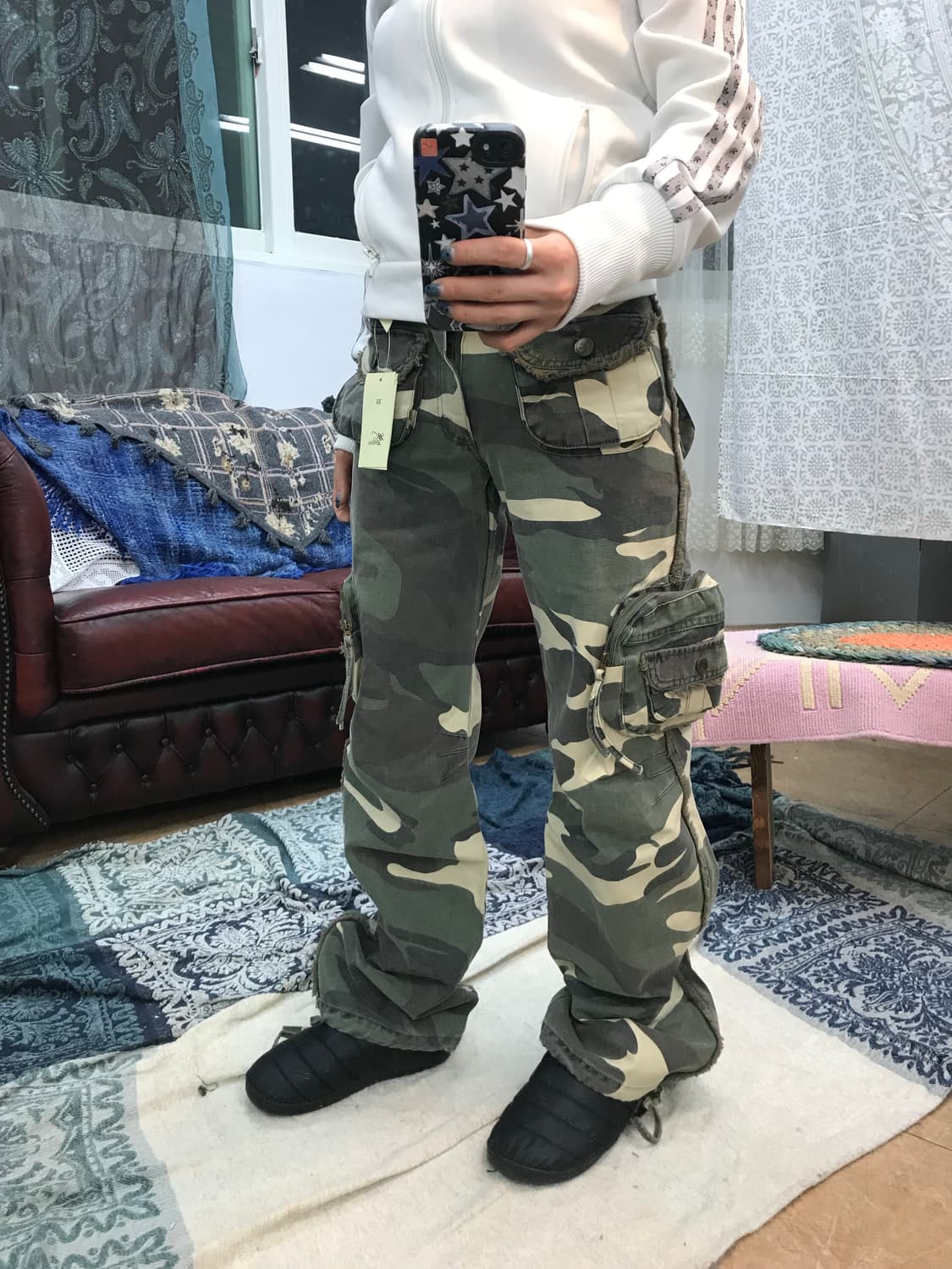 빈티지 여성 카모 카고팬츠  상품이미지1