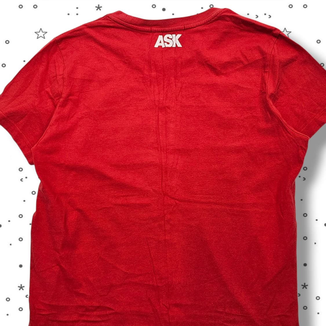L ASK 에스크 프린팅 반팔 티셔츠 레드 상품이미지6