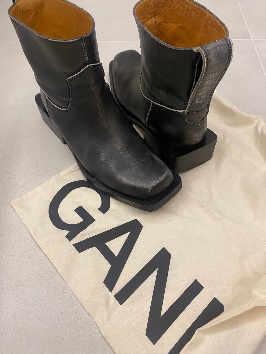 Ganni 모터사이클 웨스턴 부츠 38 상품이미지8