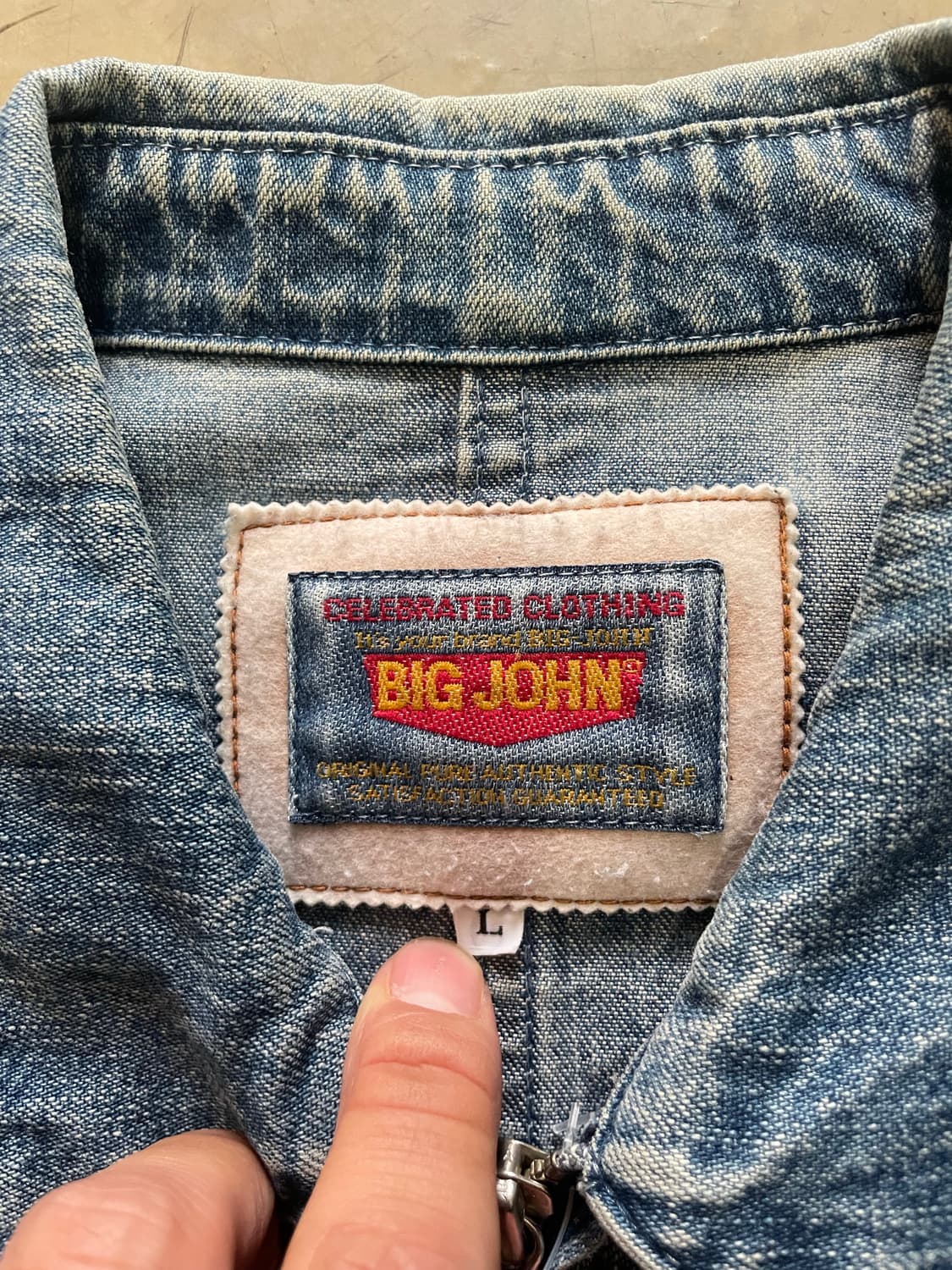 90’s BIG JOHN 데님 자켓 MADE IN JAPAN L 상품이미지5