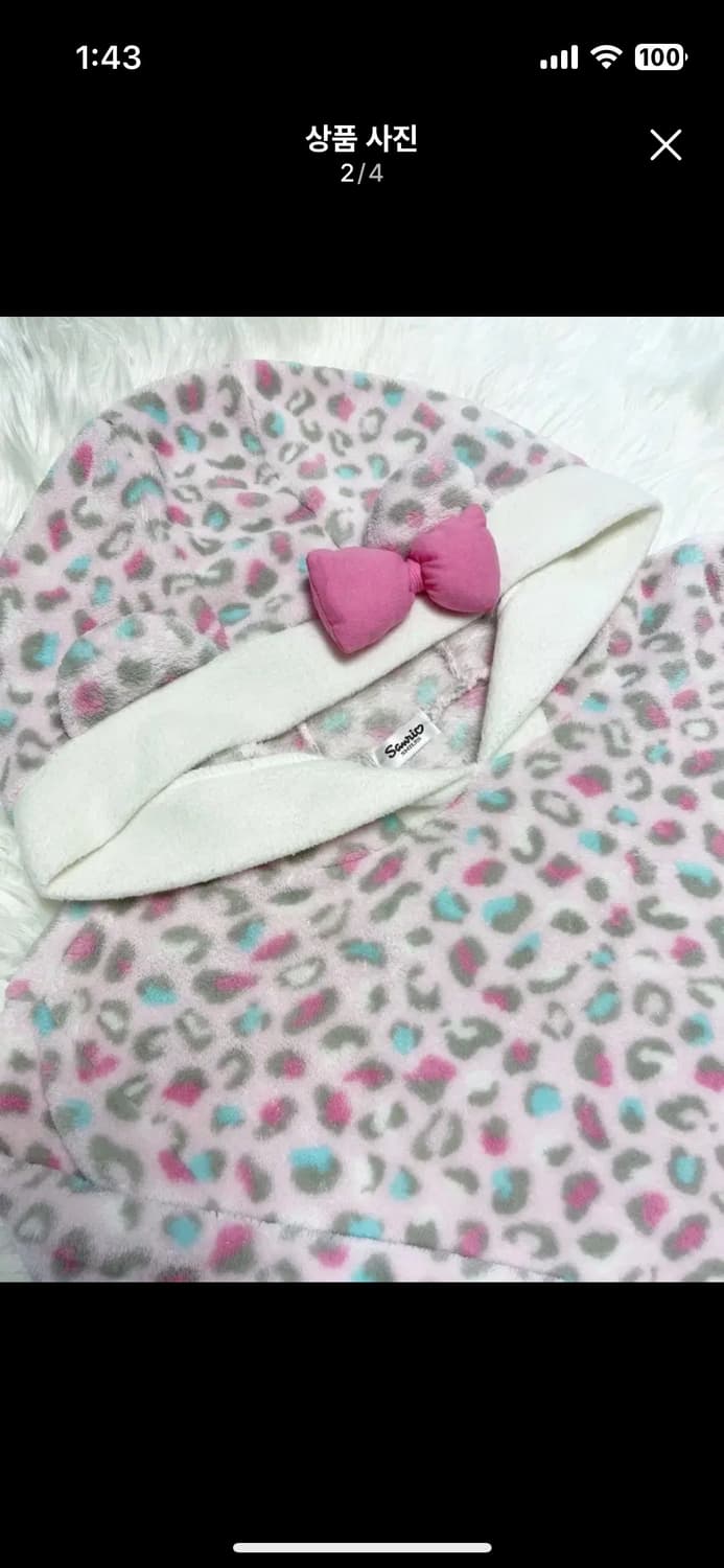 헬로키티 네코미미 호피 파자마 원피스 갸루 상품이미지1