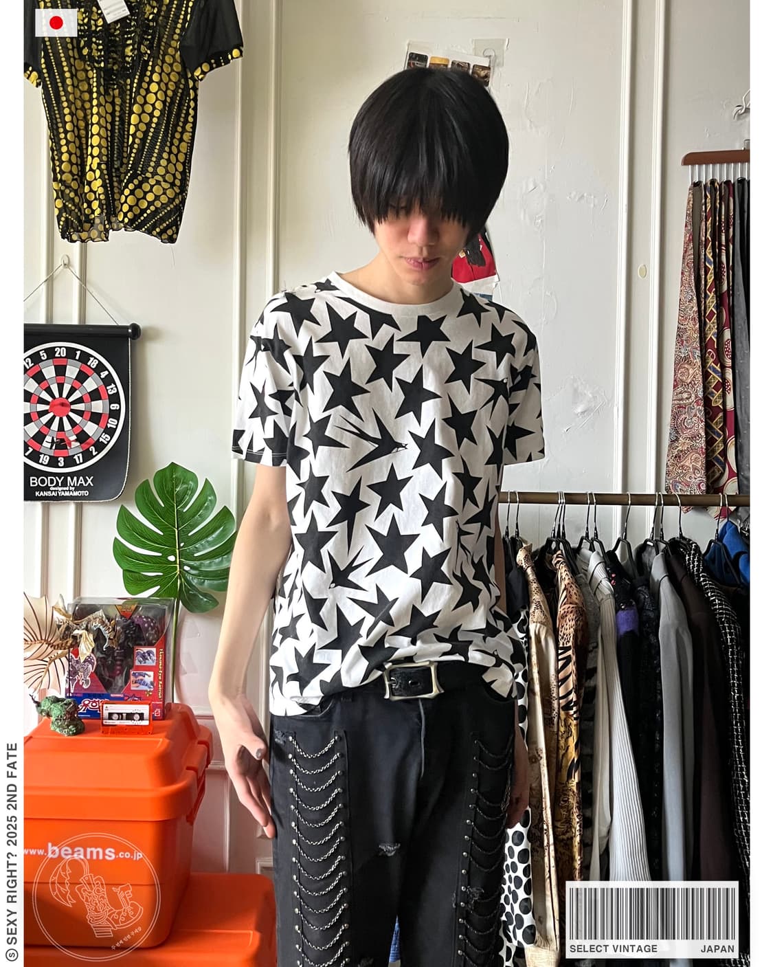 JPN Vintage Star Graphic 1/2 T-Shirt 상품이미지1