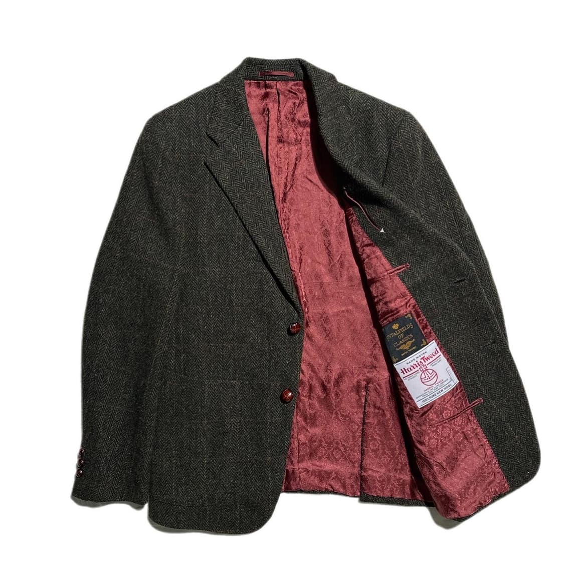 해리스 트위드 헤링본 체크 블레이저 상품이미지5