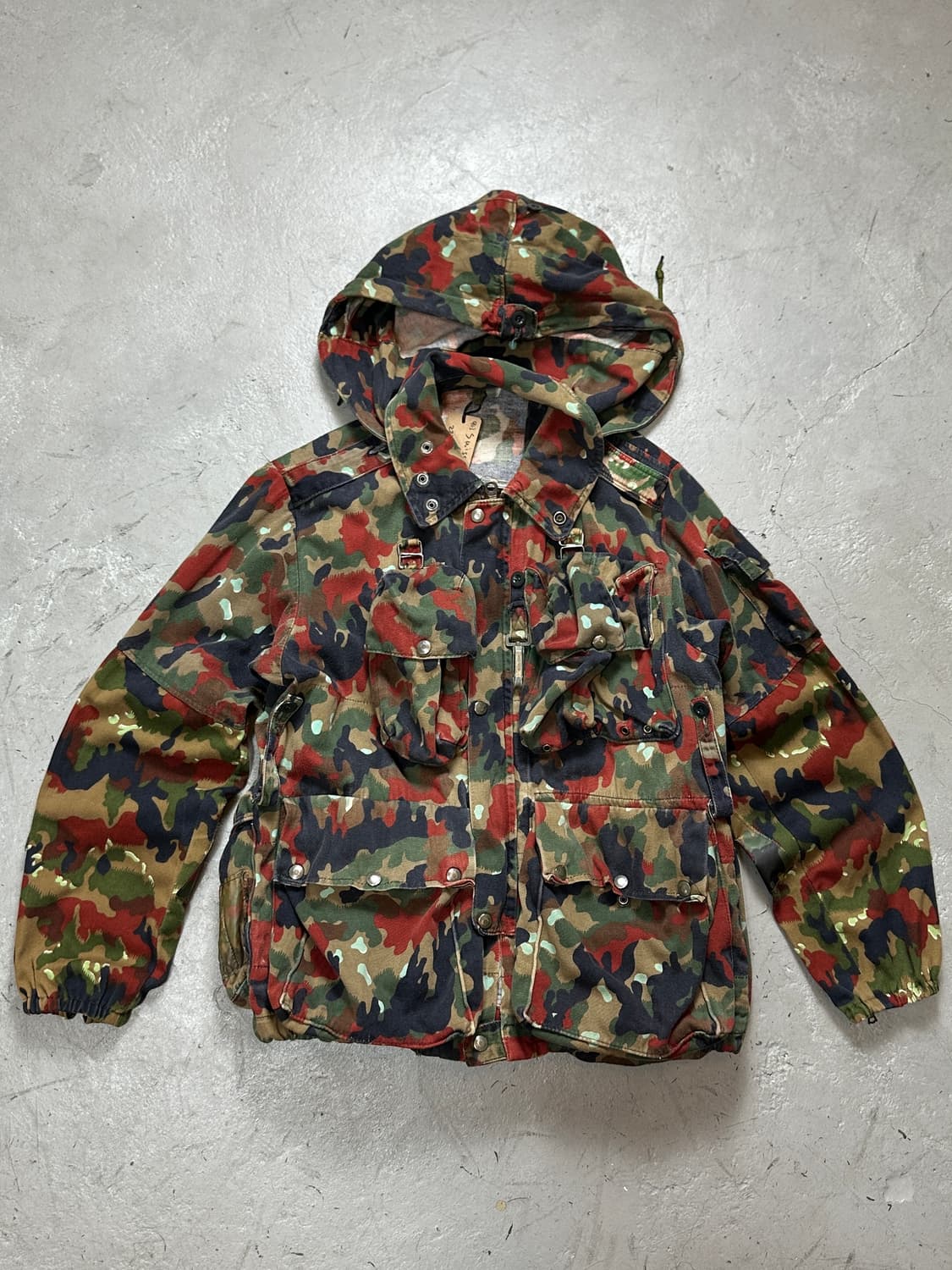 90's 스위스 밀리터리 카모 필드 자켓 M65 파카 상품이미지1