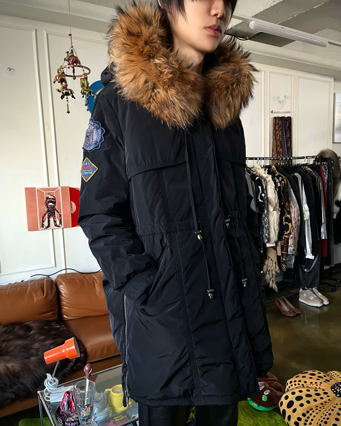 J.S New York Big Raccoon Fur Hood Parka 상품이미지2