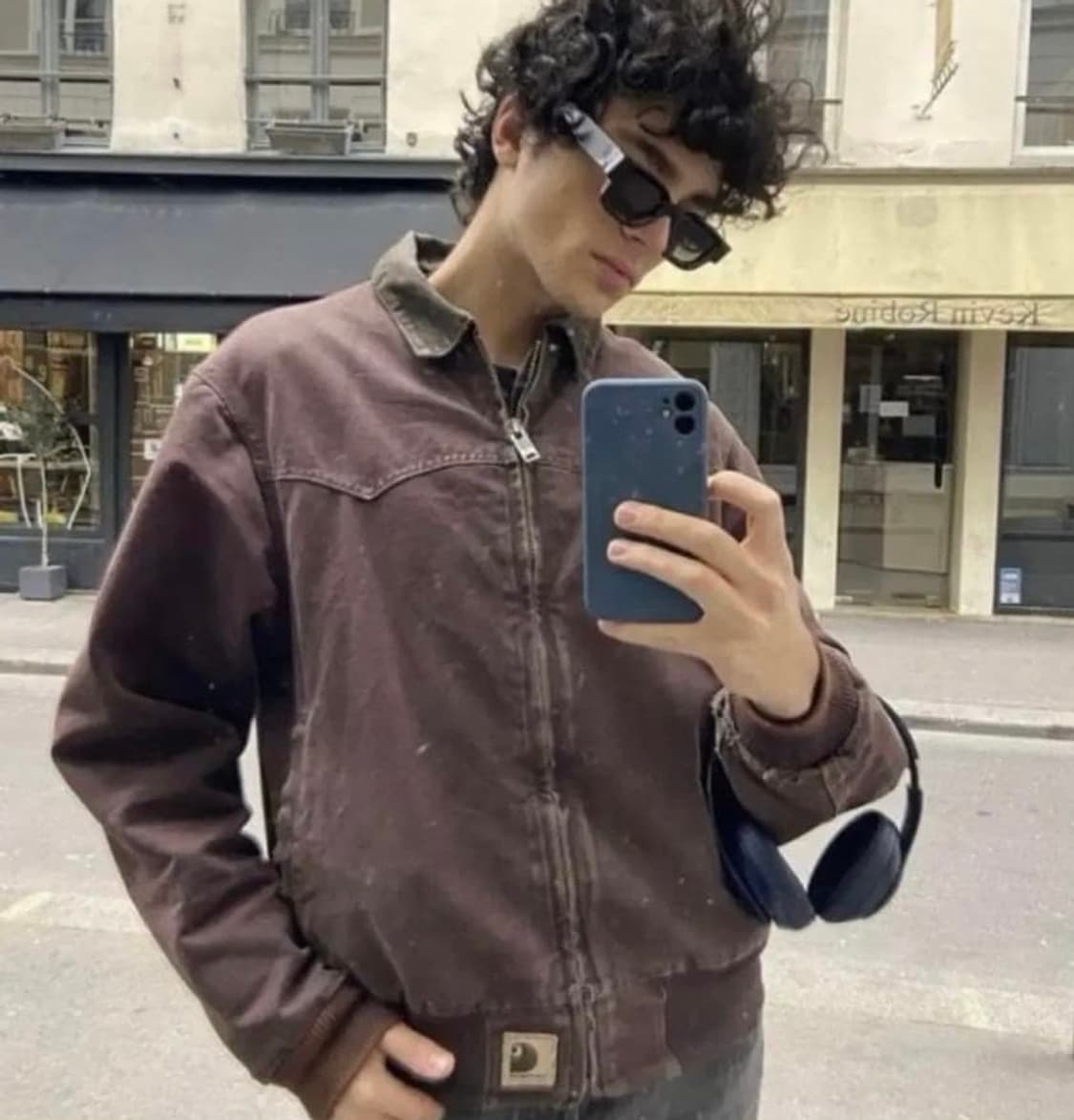 90’s USA Made 칼하트 J14 BRG 칼하트 버건디 디트로이트 상품이미지3