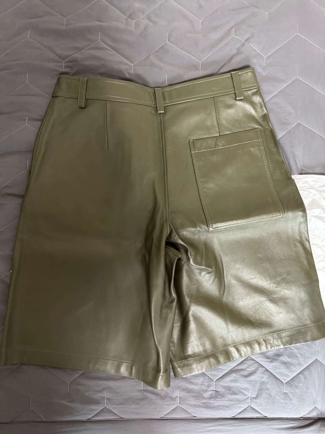 자라 포켓 레더 카고 버뮤다 팬츠 가죽 바지 L 새상품 상품이미지4