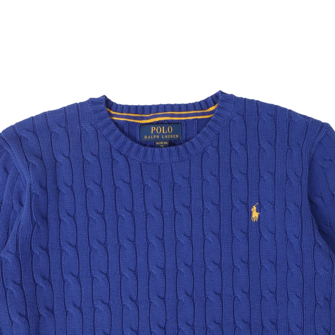 폴로 랄프로렌 블루 코튼 케이블 니트 상품이미지2
