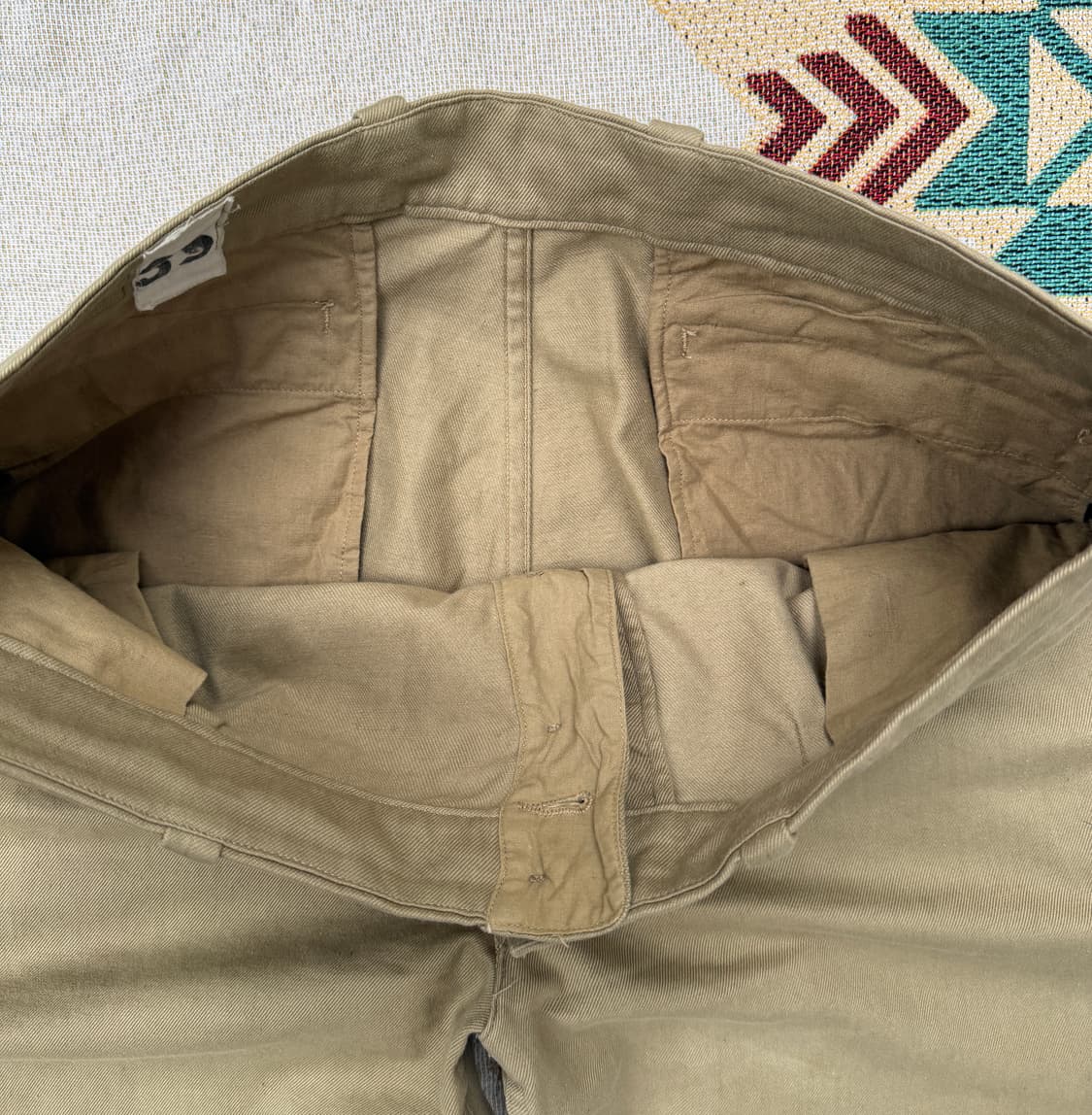 60s 프랑스군 M52 후기형 치노팬츠 35 상품이미지4