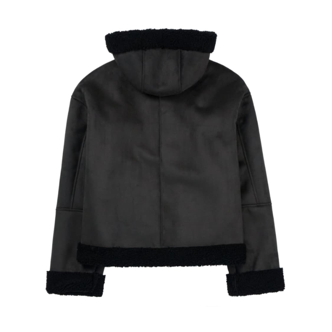 레더리 무스탕 후디 더플 자켓 [CHARCOAL] 상품이미지2