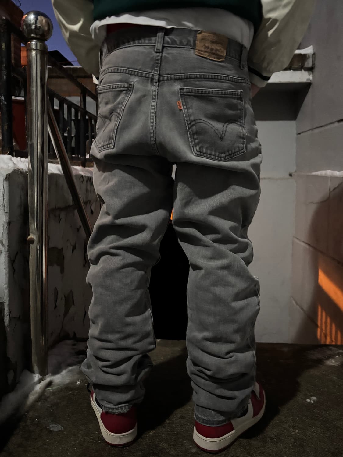 90s 리바이스 505 오렌지탭 흑청데님팬츠 상품이미지3