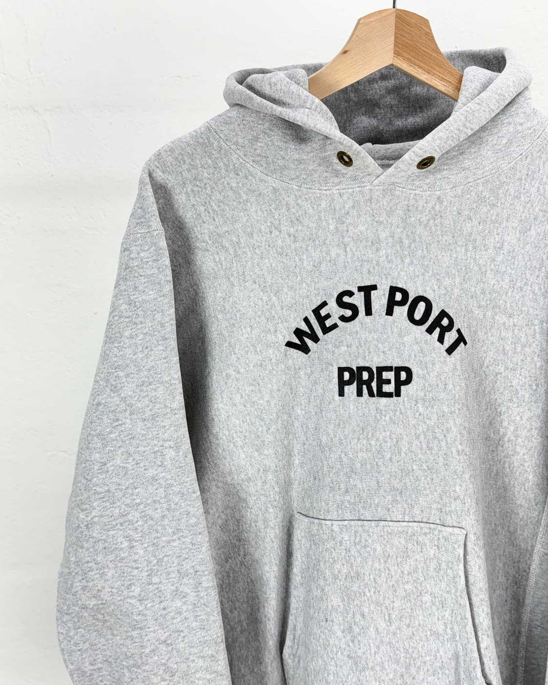 챔피온 그레이 리버스위브 웨스트 포인트 후디 스웨트 셔츠 상품이미지2