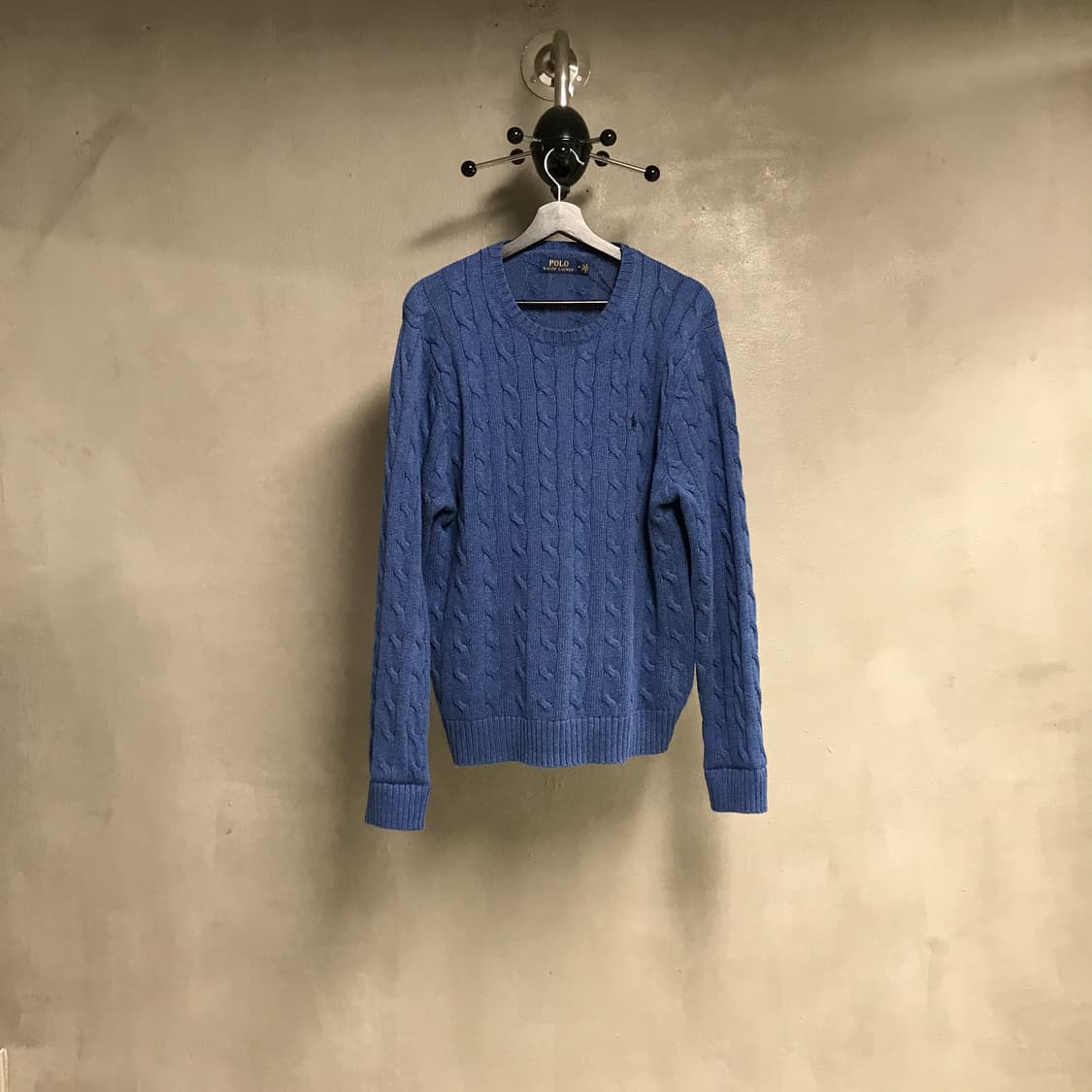 폴로 랄프로렌 케이블 니트 블루 M 상품이미지1