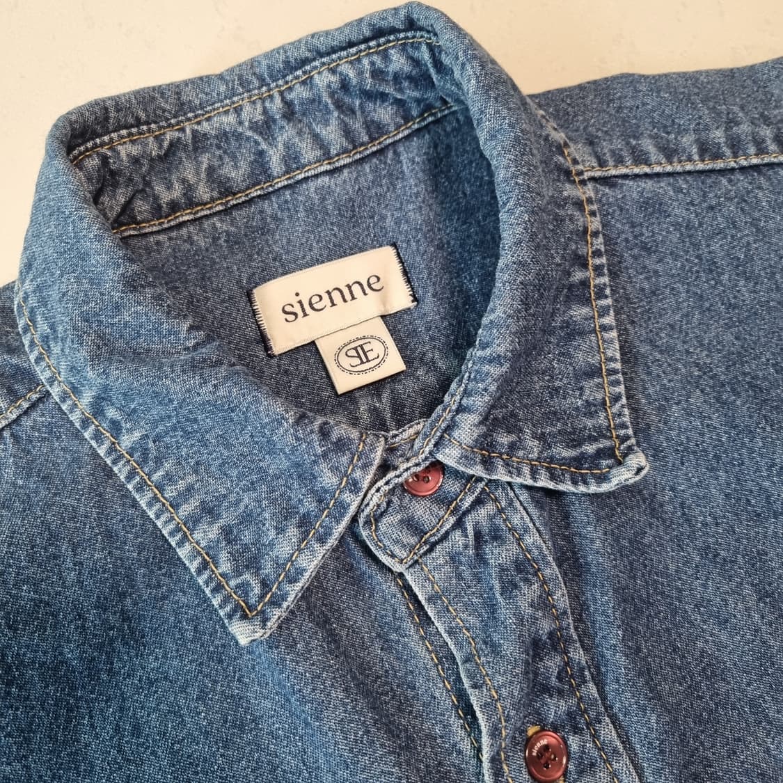 시엔느 청 데님 셔츠 남방 상품이미지5