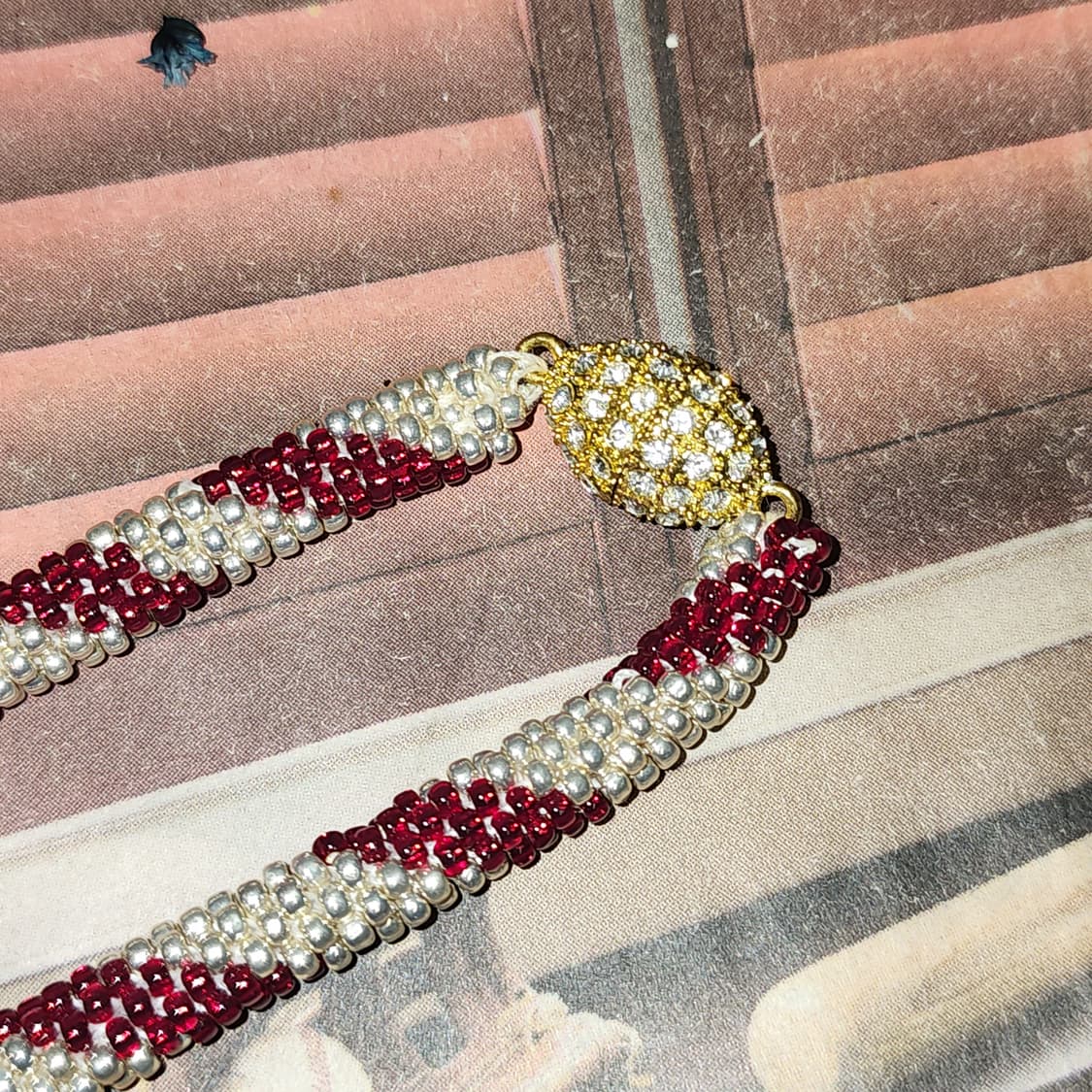 90s 프랑스 빈티지 목걸이 크로셰 비즈 로프 목걸이 엔틱 쥬얼리 상품이미지4