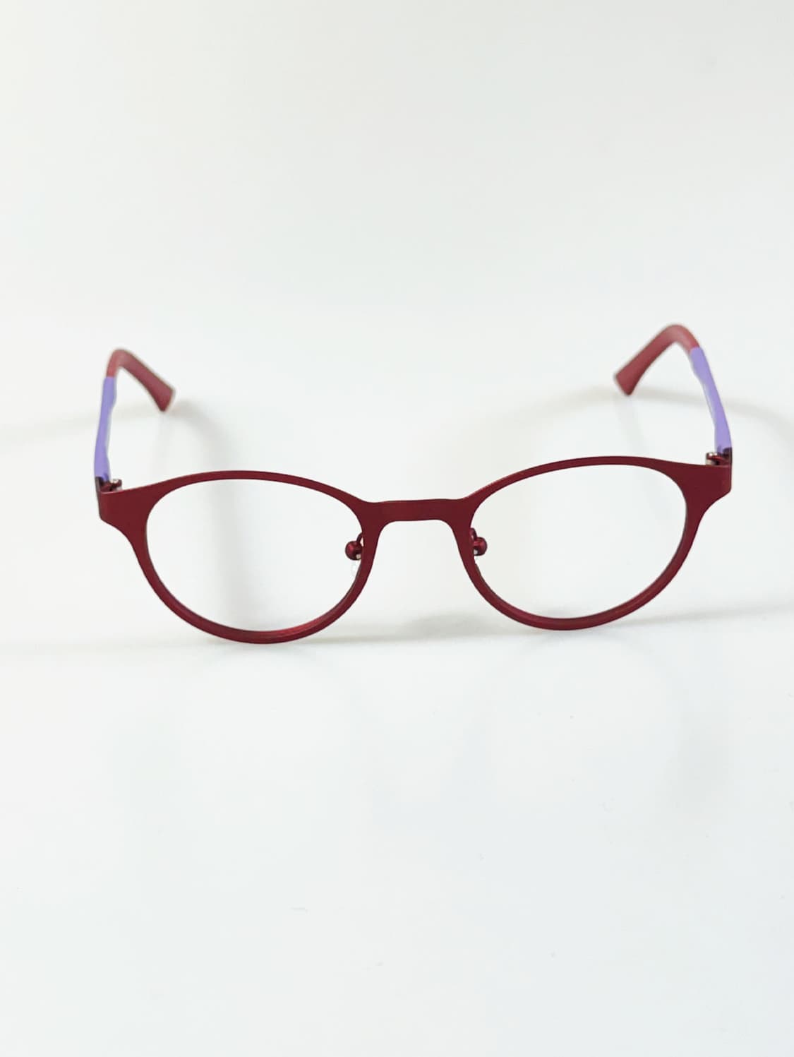 SKY EYEWEAR 맷버건디 메탈 라운드 빈티지 안경 상품이미지2