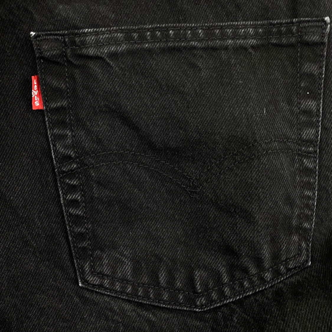 리바이스 555 96 릴렉스 핏 흑청 데님 진 (33) 상품이미지4