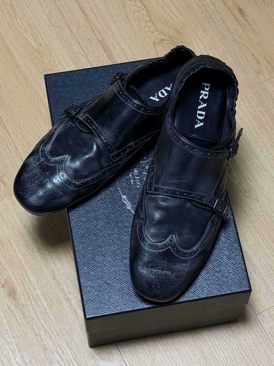 프라다 더블 몽크스트랩 사이즈10.5 상품이미지1