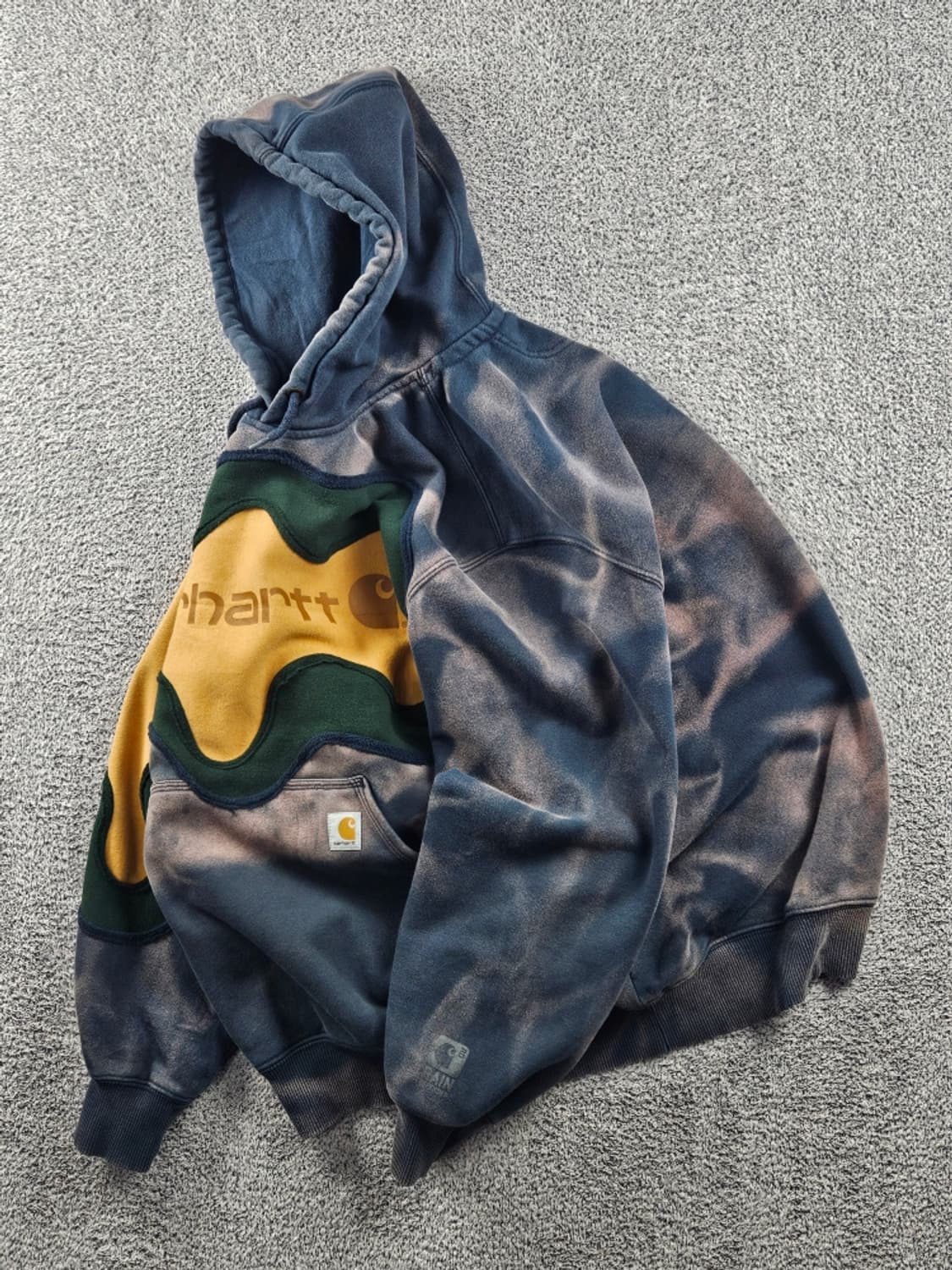 칼하트 아플리케 다잉워시드 커스텀 후드 티셔츠 ( 2XL )/ 10688 상품이미지3