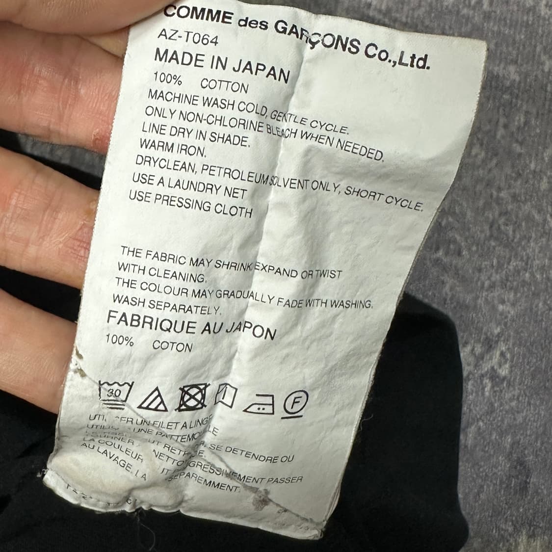 꼼데가르송 블랙와펜 정품 반팔 XXL 상품이미지6