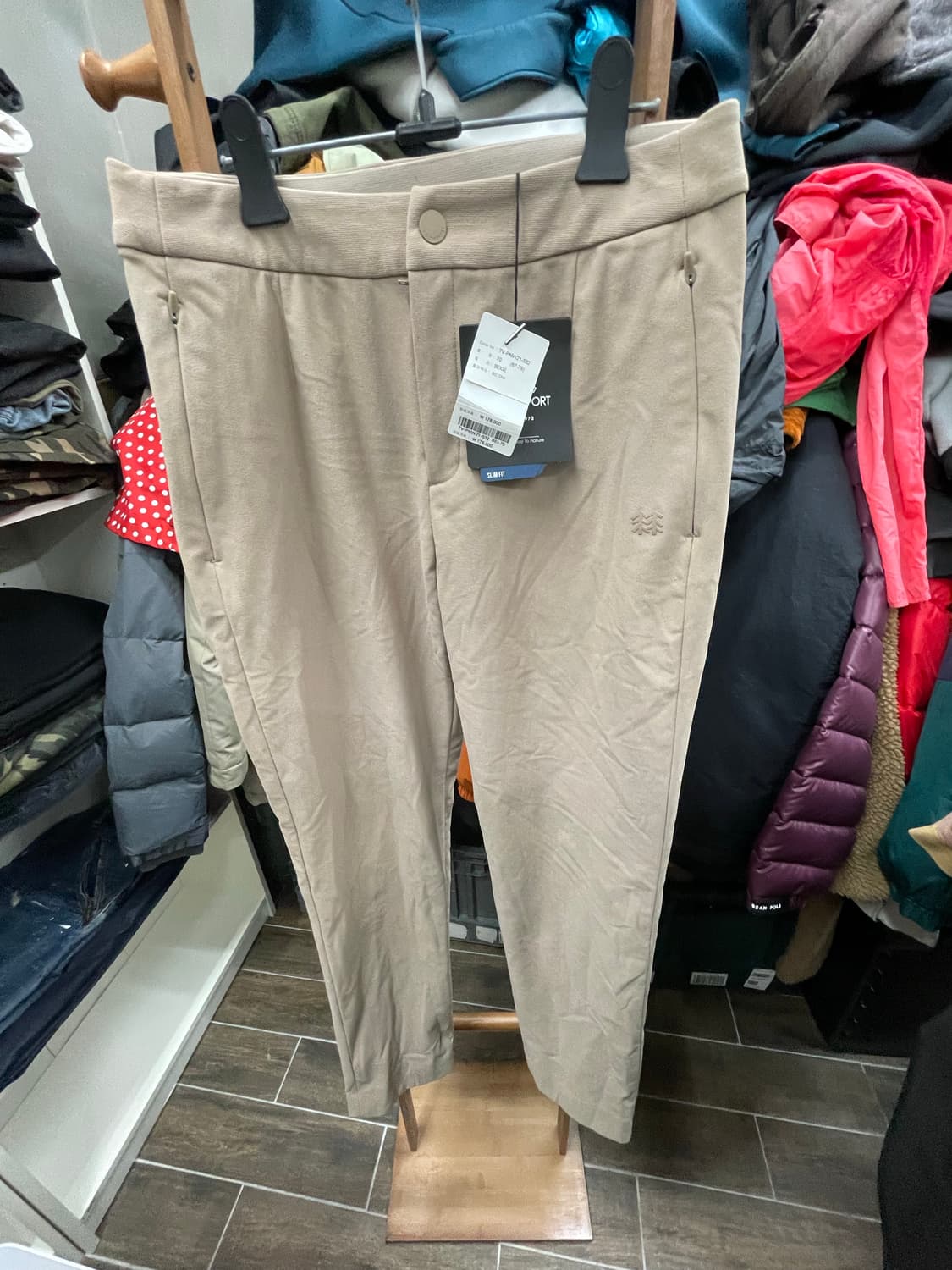 코오롱 여자바지 기모 새상품 70사이즈 상품이미지1