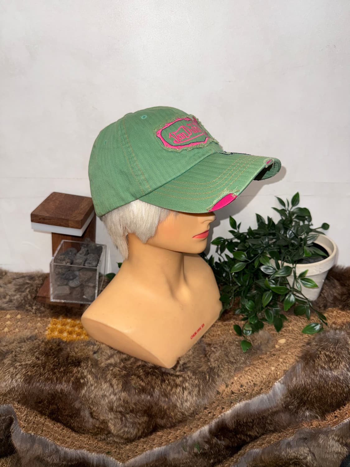 Von Dutch pink green logo ball cap 상품이미지4