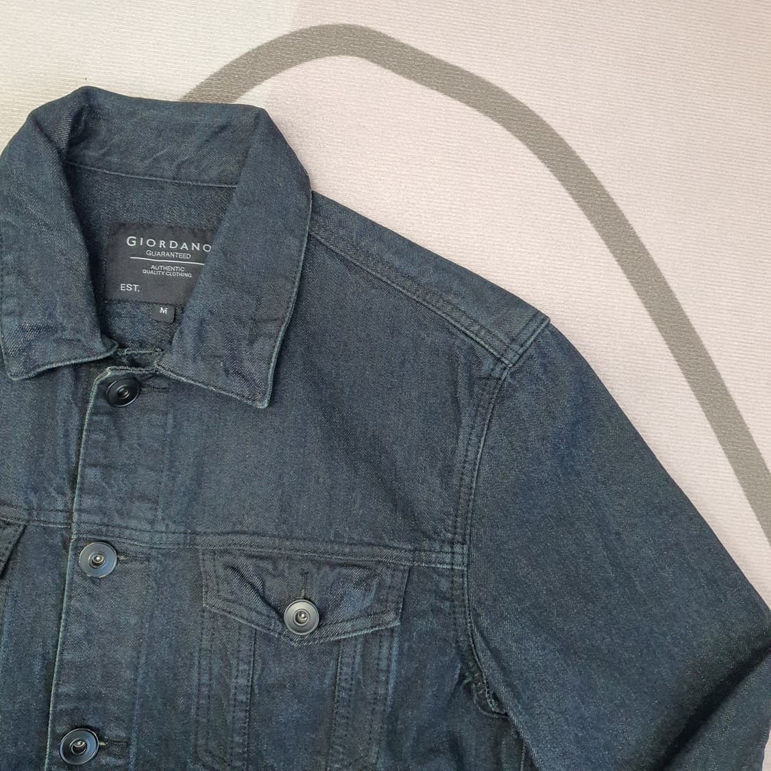 지오다노 흑청 데님 청자켓 남자95 상품이미지3