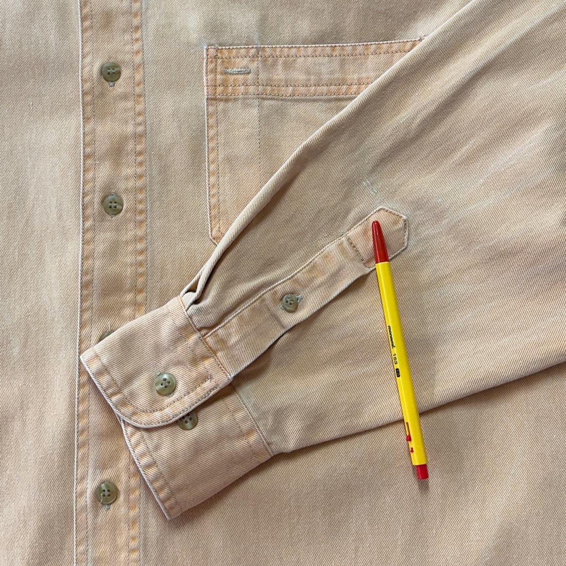 8~90s 올드 갭 코튼 트윌 워크 셔츠 L 상품이미지5