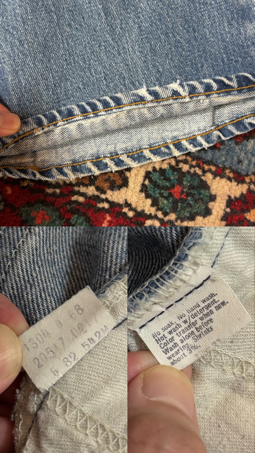 80's USA Made 빈티지 리바이스 517 오렌지탭 체인스티치 상품이미지9