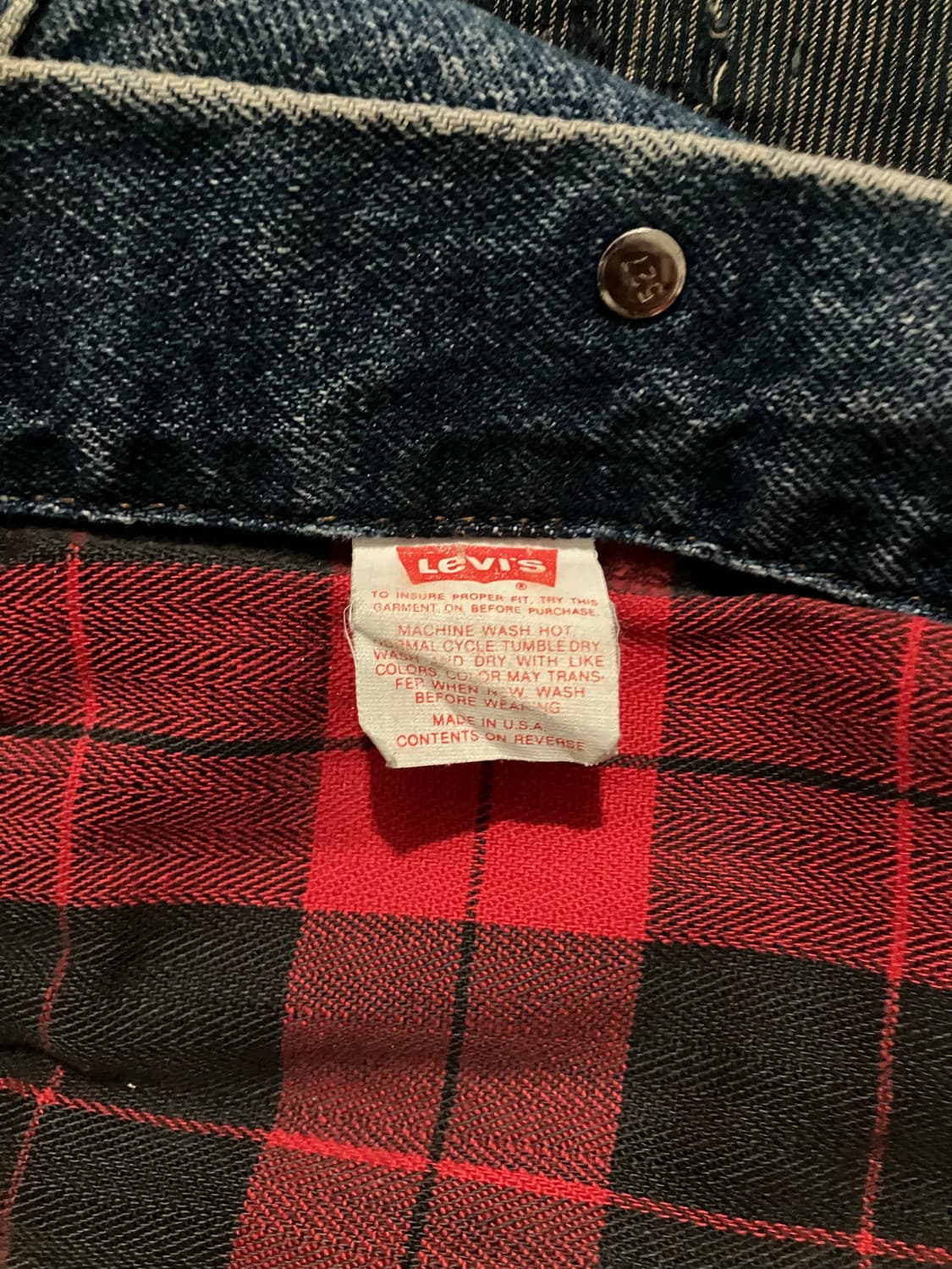 🇺🇸 80s USA 빈티지 리바이스 3세대 57510 데님 자켓 상품이미지7