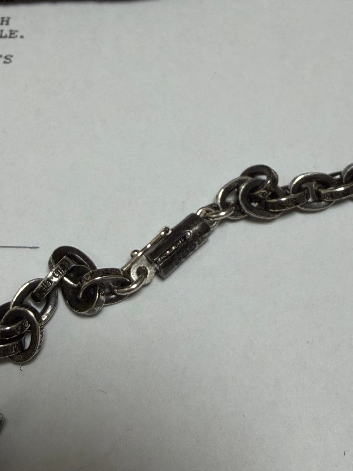 (새상품) 크롬하츠 20인치 페이퍼체인 상품이미지3