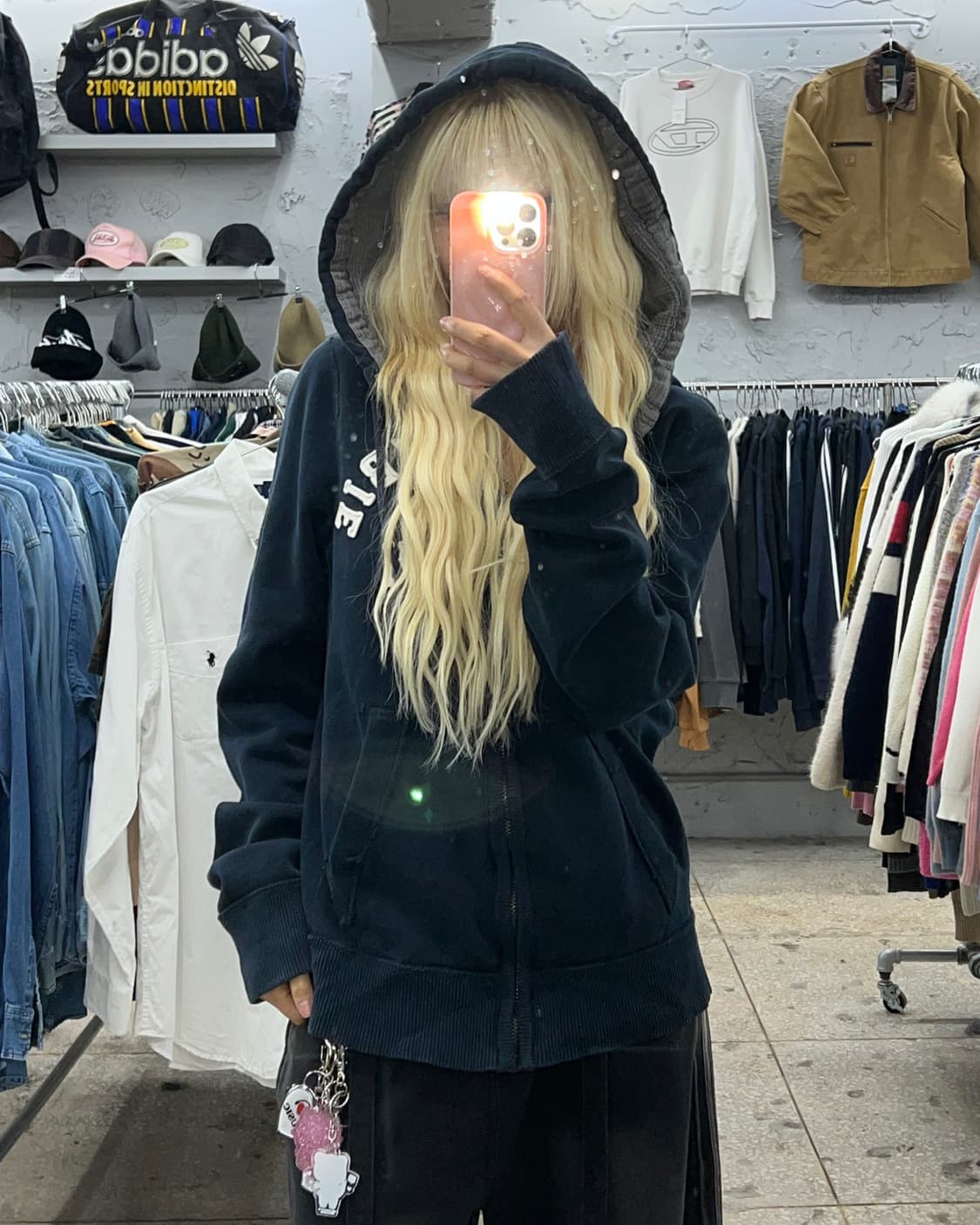 착샷O 아베크롬비 네이비 후드집업 상품이미지5