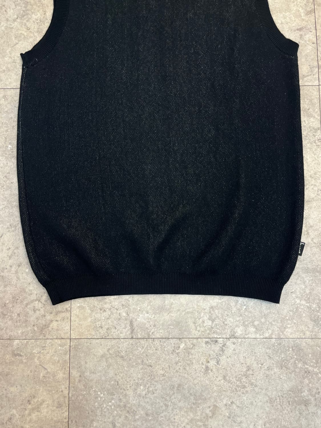 스투시 AU SMOOTH STOCK 니트 베스트 블랙 S #csz3927 상품이미지9