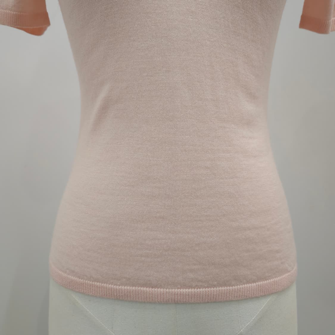 베이비핑크 울100 터틀넥 반팔니트 상품이미지5