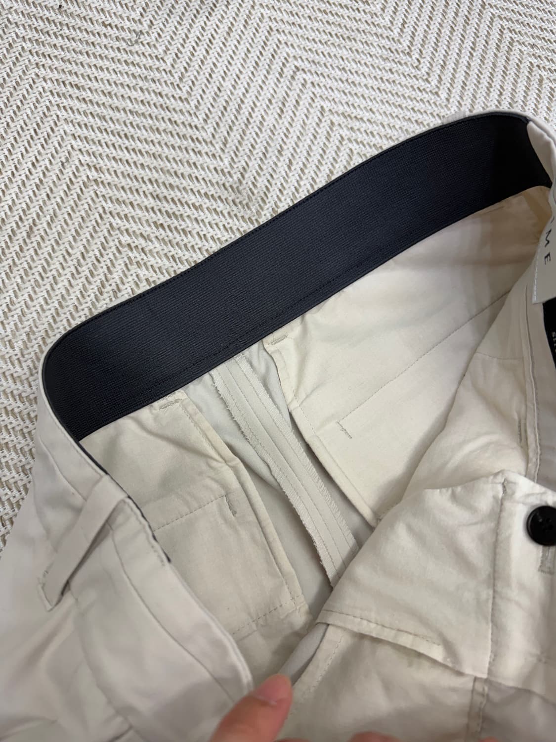 정품) 타임옴므 한섬 22ss 베이지 슬랙스 바지 78(30) 상품이미지5